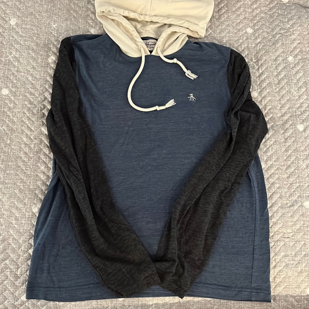 Original Penguin color block soft tshirt hoodie